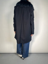 Abrigo Cuello De Piel Sintetica