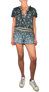 Enterito Cuello Profundo Floreado