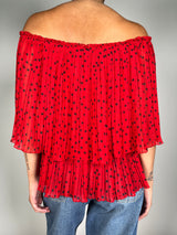 Blusa Plisada Puntos