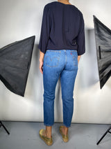 Blusa Negra Cuello en V