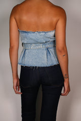 Blusa Strapless Denim