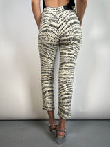 Jeans Straight Crop Amarilis Estampado