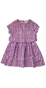 Vestido Estampado Fucsia y Morado