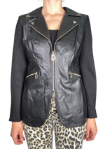 Chaqueta Biker Cuero Frontal