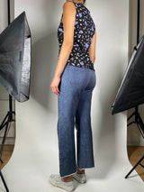 Blusa Negra Estampada