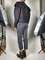 Blusa Negra Fibras Metalizadas