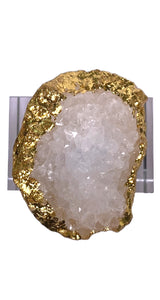 Set Servilleteros Blanco con Dorado