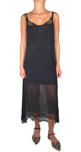 Vestido Traslucido Encaje