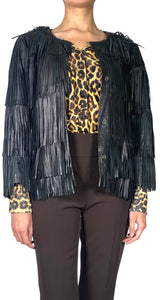 Chaqueta Cuero Flecos