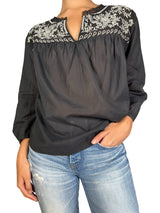 Blusa Negra Bordada
