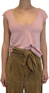 Polera Escote V Rosa