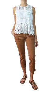 Blusa Blanca Macramé