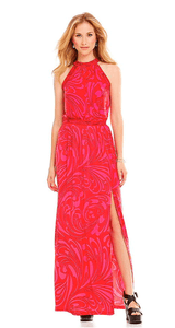 Vestido Cynthia Paisley Rosado