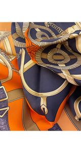 Pañuelo print Naranjo y Café