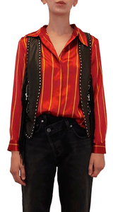 Vest Cuero Flecos