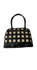 Cartera Checked Blanco y Negro