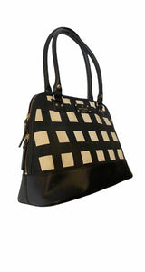 Cartera Checked Blanco y Negro