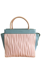 Cartera Engomada Rosa y Celeste