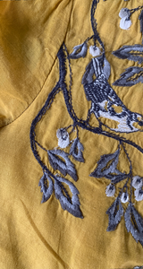 Blusa Amarilla Bordados Floral