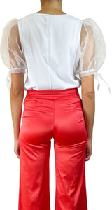 Blusa Mangas Traslúcidas
