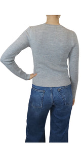 Sweater con Cierre Gris