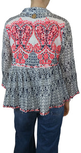 Chaqueta Ligera Bicolor con Bordado Neón