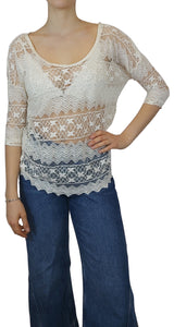 Blusa Encaje Blanca