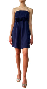 Vestido Plisado y Flores