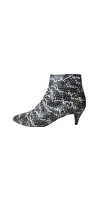 Botines Pitón Blanco y Negro