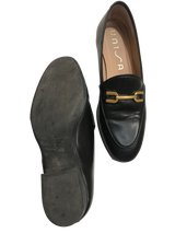 Black Leather Loafers