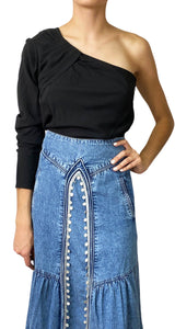 Blusa Lino Negra Manga