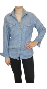 Camisa Celeste Cuadros