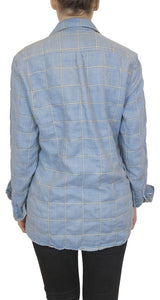 Camisa Celeste Cuadros