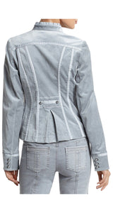 Chaqueta Velvet Miltary Gris