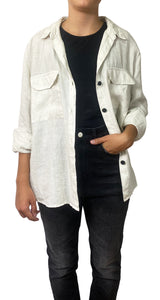 Blusa Blanca Dos Bolsillos