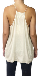 Polera Blanca Pabilos Sin Mangas