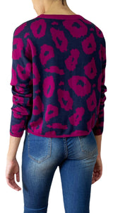 Sweater Animal Print Burdeo