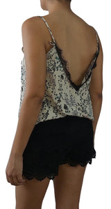 Blusa Lencero Floral Beige