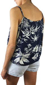 Blusa Pabilos Navy Tropical Botones