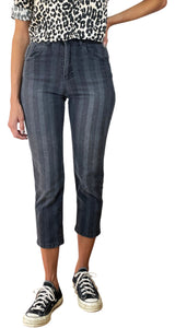 Jeans Gris con Rayas