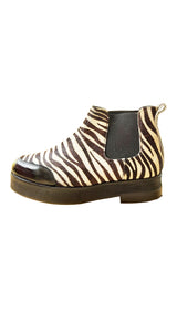 Botines Piel Cebra