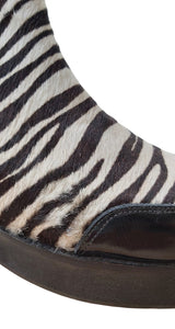 Botines Piel Cebra
