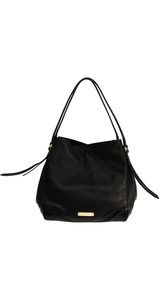 Burberry Leather Shoulder Bag Dark Brown