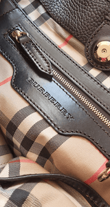 Burberry Leather Shoulder Bag Dark Brown