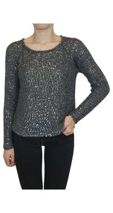 Sweater Gris con Lentejuelas