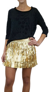 Polera Animal Velvet Negro