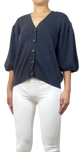 Cardigan Algodón Azul