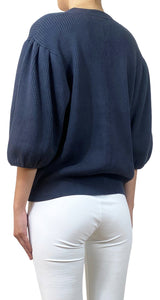 Cardigan Algodón Azul