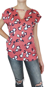 Polera Manga Corta Animal Print