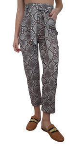 Pantalón Tiro Alto Pitón Café